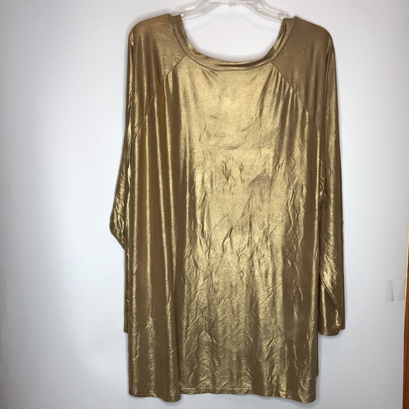 Denim 24/7 Gold Stretch Top 2X PLUS SIZE - Picture 6 of 6